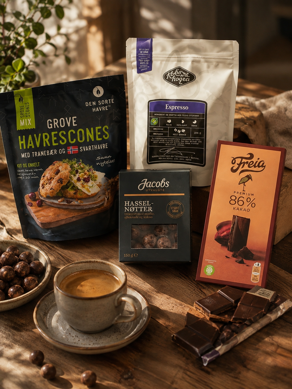 Arn eksklusiv norsk gaveeske med premium kaffe og sjokolade