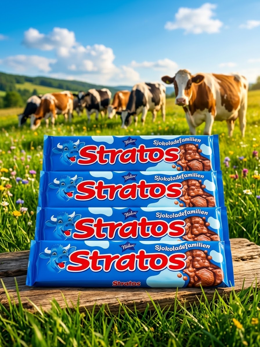 Stratos 160g — Norwegian Bubble Chocolate by Nidar