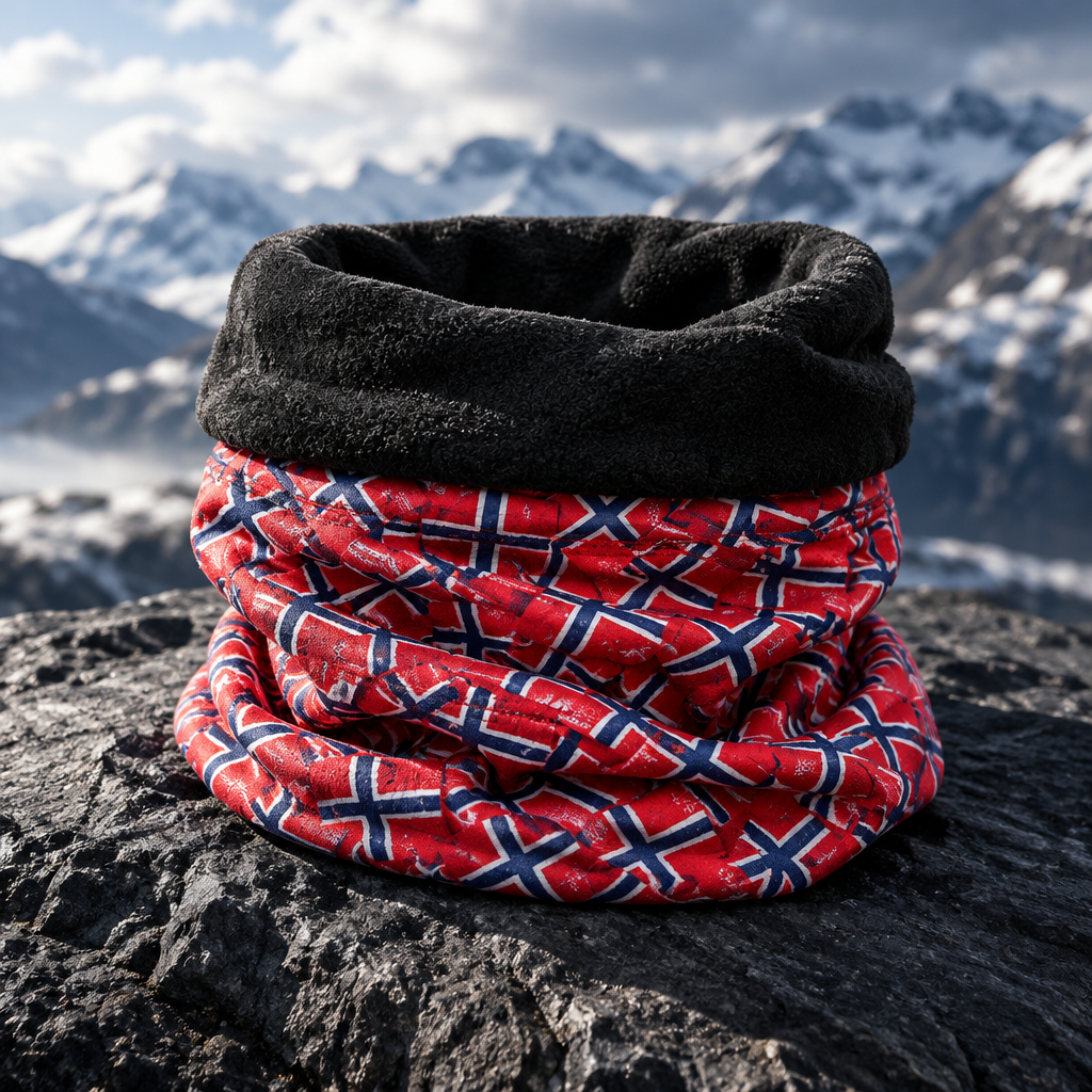 Norwegian Flag Buff alene i premium produktfoto