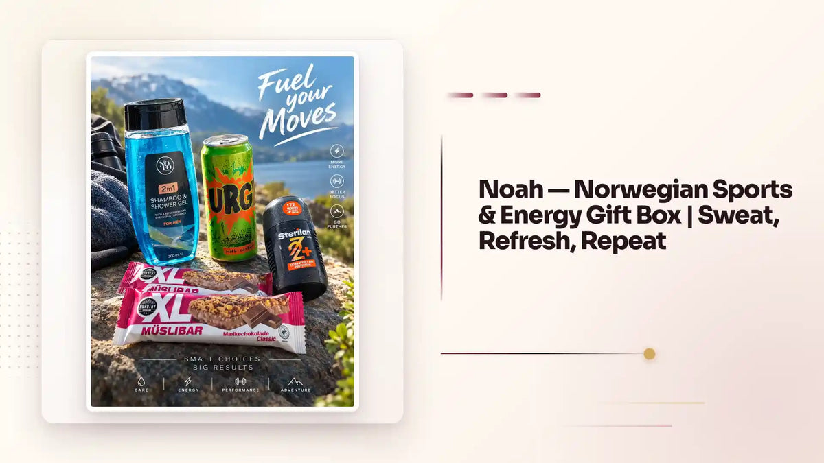 Noah &mdash; Norwegian Sports &amp; Energy Gift Box | Sweat, Refresh, Repeat by@Outfy